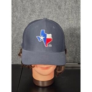TravisMathew Texas Flag Map Mesh Back Flexfit Baseball Cap Mens LXL Navy